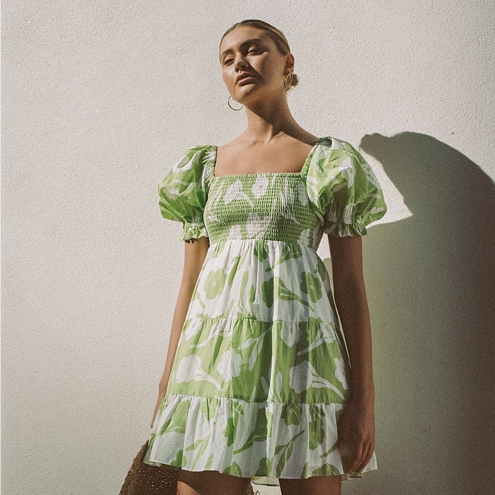 Sabo skirt Xyla Puff Sleeve Dress